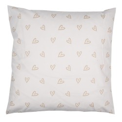 Clayre & Eef Housse de coussin 45x45 cm Blanc Polyester Lapin