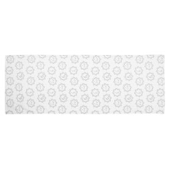 Clayre & Eef Table Runner 50x140 cm White Grey Cotton Cat