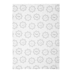 Clayre & Eef Tea Towel  50x70 cm White Grey Cotton Dog