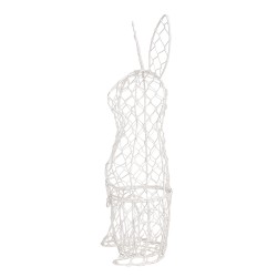 Clayre & Eef Egg basket Rabbit 39 cm White Iron