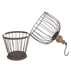 Clayre & Eef Bird Cage Decoration Ø 20x39 cm Brown Iron