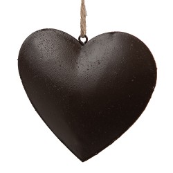 Clayre & Eef Décoration pendentif Coeur 10 cm Rouge Fer