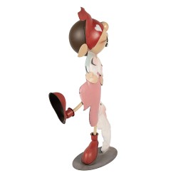 Clayre & Eef Dekorationsfigur Zwerg 55 cm Rosa Eisen