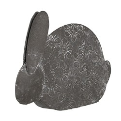 Clayre & Eef Figurine Rabbit 16x4x12 cm Grey Iron