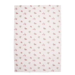 Clayre & Eef Theedoek 47x70 cm Roze Katoen Bloemen