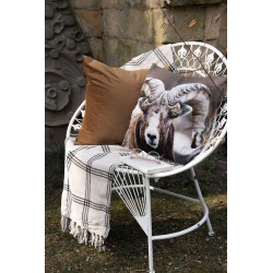 Clayre & Eef Kussenhoes  45x45 cm Bruin Polyester