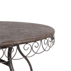 Clayre & Eef Bistro table Ø 70x75 cm Brown Iron Round