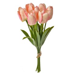 Clayre & Eef Fleur artificielle Rose 32 cm Blanc Rose Plastique