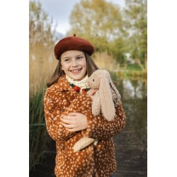 Clayre & Eef Kinder-Bandana 80 cm Beige Baumwolle Kirschen