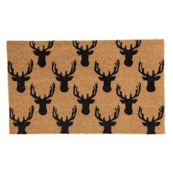 Clayre & Eef Deurmat  75x45 cm Bruin Kokosvezel Rubber Rechthoek Eland