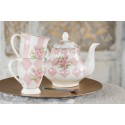 Clayre & Eef Tasse 300 ml Rosa Weiß Porzellan Rosen