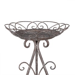 Clayre & Eef Table de plante Ø 22x32 cm Marron Gris Fer