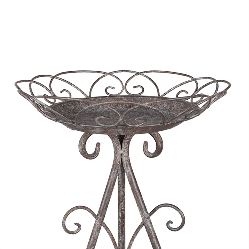 Clayre & Eef Plant Table Ø 22x32 cm Brown Grey Iron