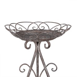 Clayre & Eef Table de plante Ø 27x40 cm Marron Gris Fer