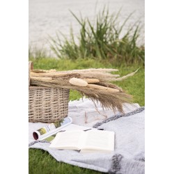 Clayre & Eef Aufbewahrungskorb 51x22x40 cm Braun Rattan Rund