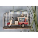 Clayre & Eef Miniature décorative 30x12x24 cm Bleu Beige Fer Best Beer in Town