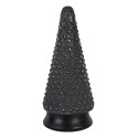 Clayre & Eef Christmas Decoration Christmas Tree Ø 14x31 cm Grey Gold colored Glass Wood