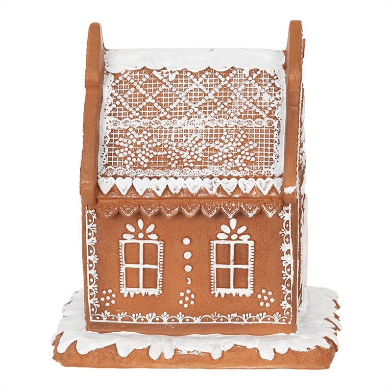 Clayre & Eef Gingerbread house with LED 17 cm Brown Polyresin
