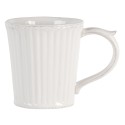 Clayre & Eef Tasse 250 ml Weiß Dolomit Rund