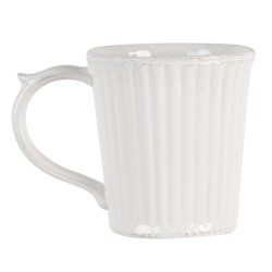 Clayre & Eef Mug 250 ml White Dolomite Round