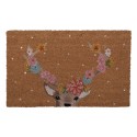 Clayre & Eef Door Mat 75x45 cm Brown PVS Coconut Fiber Deer