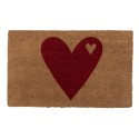 Clayre & Eef Door Mat 75x45 cm Brown PVS Coconut Fiber Hearts