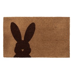 Clayre & Eef Paillasson 75x45 cm Marron Fibre de coco PVC Lapin