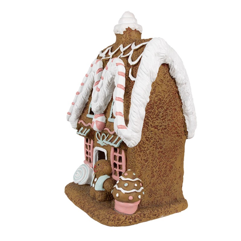 Clayre & Eef Gingerbread house with LED 39 cm Brown Plastic