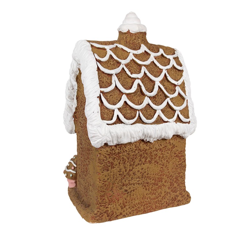 Clayre & Eef Casa di pan di zenzero con LED 39 cm Marrone Plastica