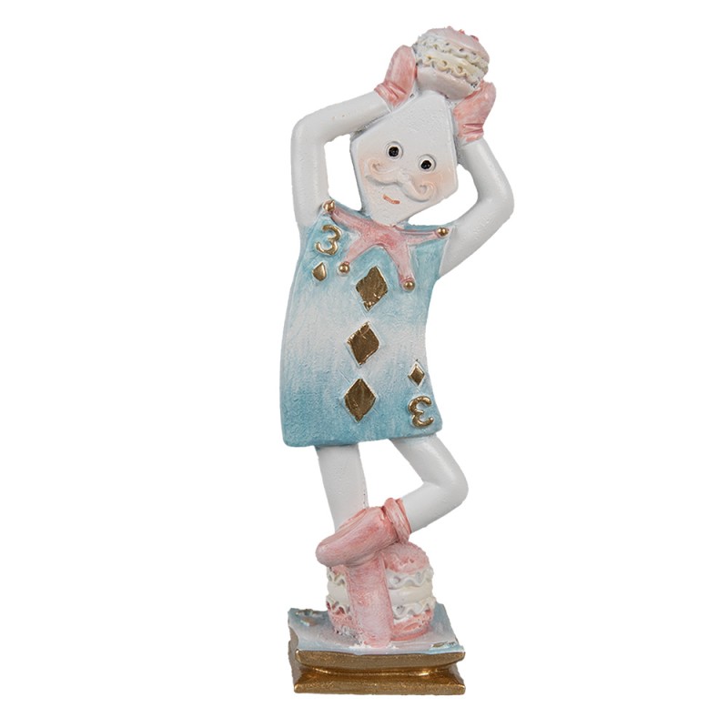 Clayre & Eef Statuetta decorativa Bambolina Macaron 10 cm Blu Plastica