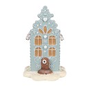 Clayre & Eef Gingerbread house 20 cm Blue Plastic