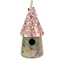 Clayre & Eef Vogelhuis Ø 17x33/70 cm Roze IJzer Rond