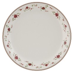 Clayre & Eef Assiette de petit déjeuner Ø 20 cm Beige Céramique Rond Fleurs