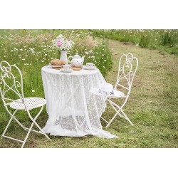 Clayre & Eef Breakfast Plate Ø 20 cm Beige Ceramic Round Flowers