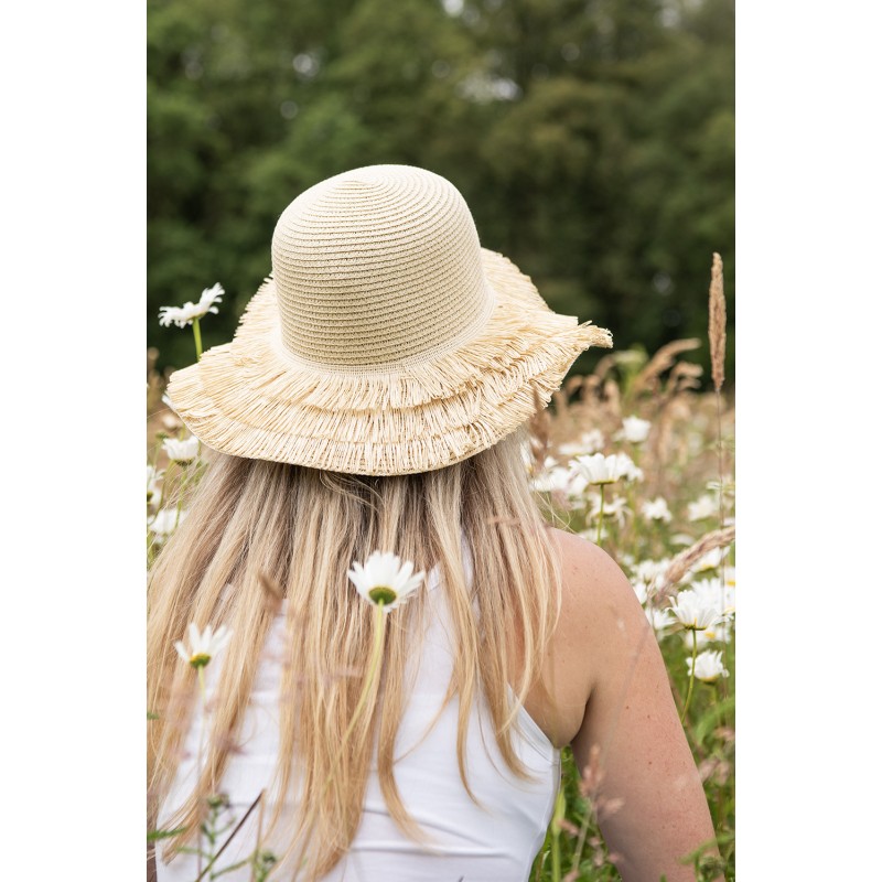 Juleeze Chapeau Beige Paille en papier