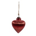 Clayre & Eef Christmas Bauble Ø 17x20 cm Red Glass