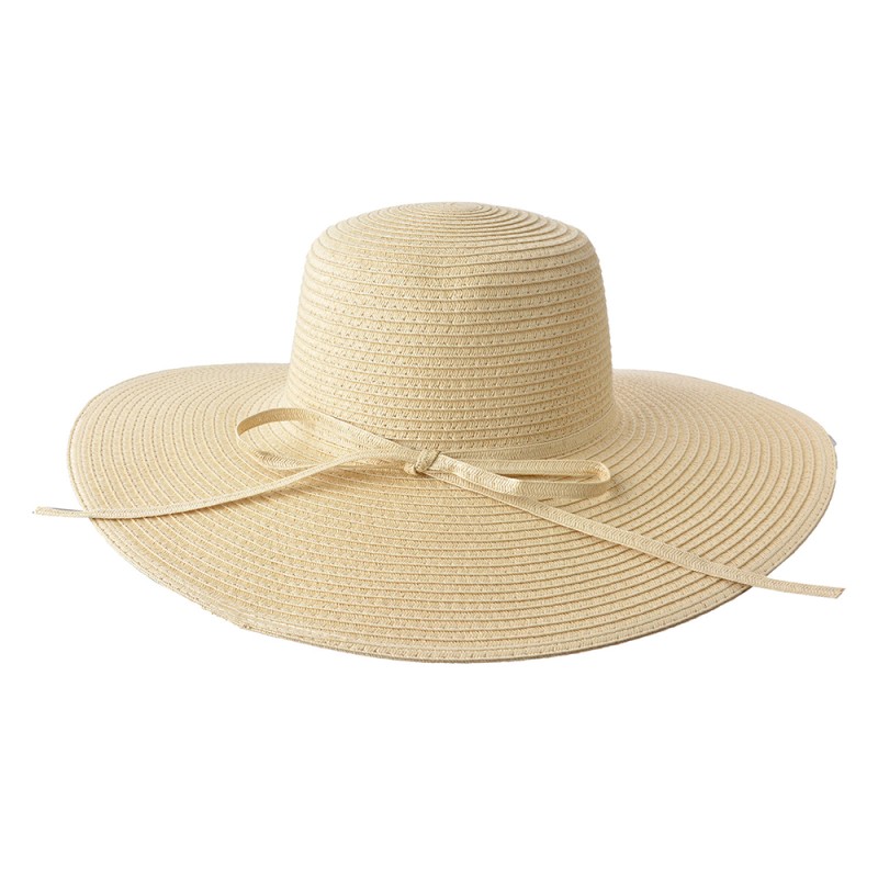 Juleeze Cappello da donna Ø58 cm Beige Paglia di carta Rotondo