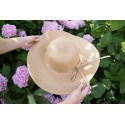 Juleeze Chapeau de femme Ø58 cm Beige Paille en papier Rond