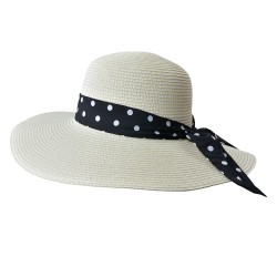 Juleeze Chapeau de femme Blanc Paille en papier