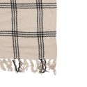 Clayre & Eef Plaid 125x150 cm Beige Nero Cotone Rombi