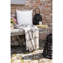 Clayre & Eef Plaid 125x150 cm Beige Nero Cotone Rombi