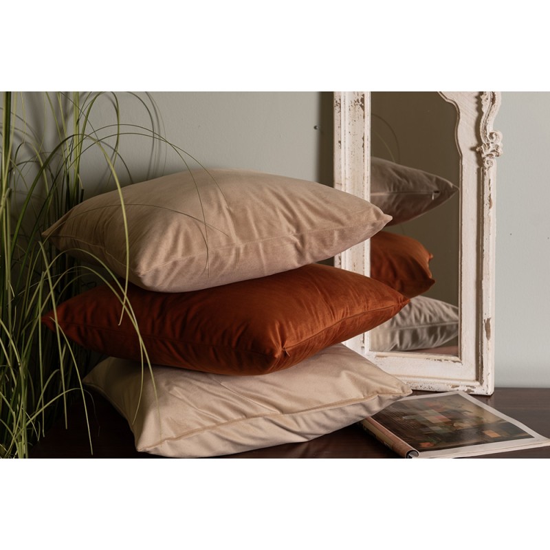 Clayre & Eef Housse de coussin 45x45 cm Beige Polyester