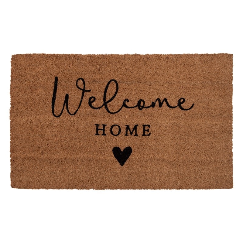 Clayre & Eef Door Mat 75x45 cm Brown PVS Coconut Fiber