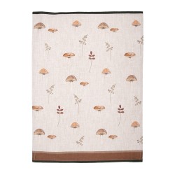 Clayre & Eef Asciugamani da cucina 50x70 cm Beige Cotone Funghi