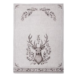 Clayre & Eef Torchon 50x70 cm Beige Coton Cerf