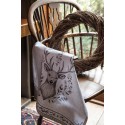 Clayre & Eef Tea Towel  50x70 cm Beige Cotton Deer