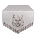 Clayre & Eef Table Runner 50x160 cm Beige Cotton Deer