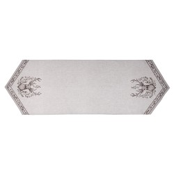 Clayre & Eef Table Runner 50x160 cm Beige Cotton Deer