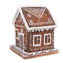 Clayre & Eef Gingerbread house with LED 13x13x15 cm Brown Plastic