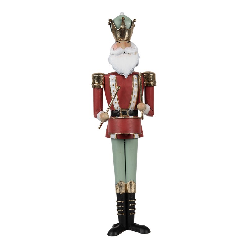 Clayre & Eef Kerstdecoratie Notenkraker 37 cm Rood Groen IJzer